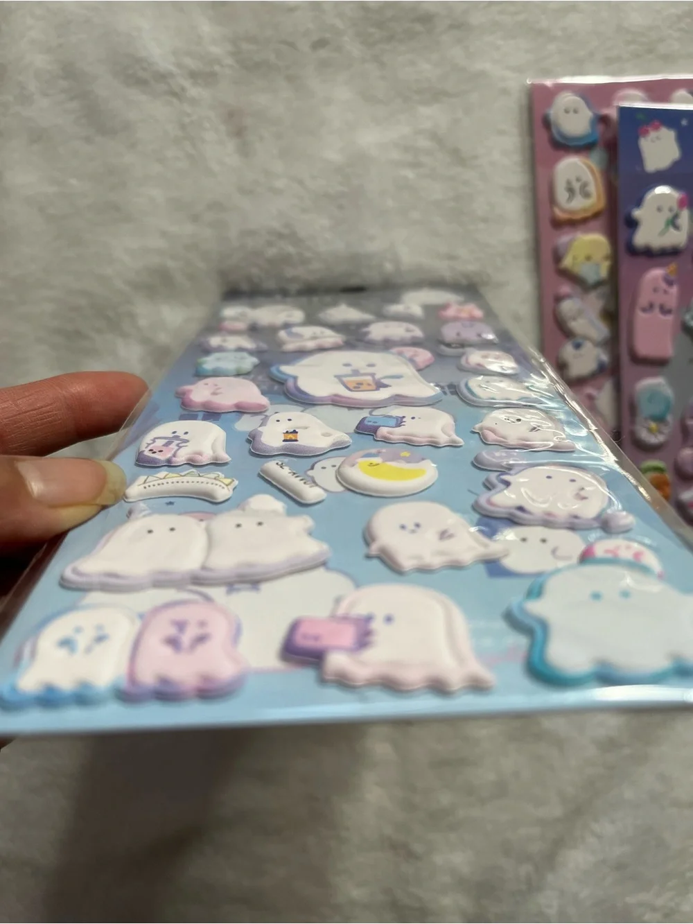 Ghost Cute Pastel Ghost Puffy Sticker Sheets 4 sheet stickers